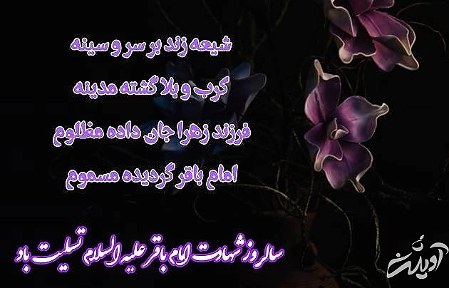 پیام های متنی شهادت امام باقر شعر شهادت امام باقر